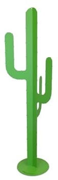 PLANCHAELEC Kaktus, Metall, 3 Zweige, Dekoration für den Außenbereich, Garten oder Terrasse, zum Befestigen am Boden, Grün, 185 cm