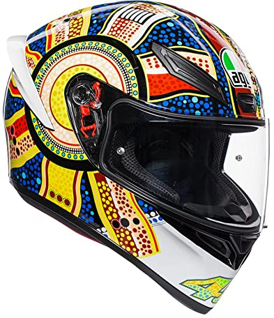 AGV K1 S Dreamtime Integralhelm (weiß/blau/rot/gelb), S (55)