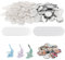 Dyna-Living 200 Stück Buttonrohlinge Buttons Selber Machen, Badge Button Pin Kit, DIY Ansteckbuttons Set mit Sicherheitsnadel, Kunststoffboden-Federnadel (25mm/0.98in)