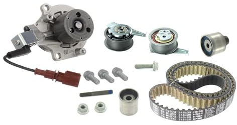 SKF Wasserpumpen- und Zahnriemensatz mit integriertem Abschaltkontakt mit Wasserpumpendichtung VKMC 01276 Höhe 171 mm Länge 271 mm Breite 142 mm