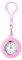 JewelryWe Karabineruhr Silikon Taschenuhr mit Karabiner: Damen Analog Quarz Karabiner Uhr mit Rosa abnehmbarem Silikon Hülle Frauen FOB Clip auf Uhr für Ärzte Krankenschwestern