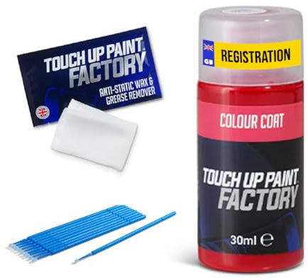 Touch Up Paint Factory - All in One Scratch Repair Kit Mixed by Reg Registration Plate Car Touch Up Paint for All Models - Exact Match Guarantee - Lite (Small) - Computer Matched