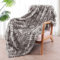 Exclusivo Mezcla Kuscheldecke Fleece Decke, Flauschige Sofadecke 130 x 170 cm, Jacquard-Überwurfdecke Wohndecke Tagesdecke, Warm und Leicht für Ganzjahreszeit, Grau