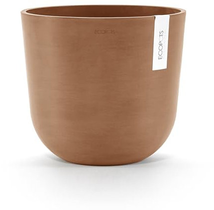 Ecopots Oslo Petit pot rond Terre cuite 24,9 x 24,9 x 21,6 cm