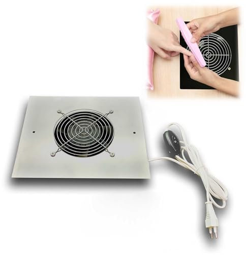 HNSYPX Aspirateur Ongle Encastré, Aspirateur Ongles avec Sac à PoussièRe RéUtilisable Forte Puissance D'Aspiration Rapide Aspirateur De Table Ongle De Bureau Muet Facile à Utiliser Compact(EU)