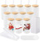 Malloom 12 Pack Sublimation Glass Blanks with Lid, 16oz Frosted Sublimation Beer Can Glass with Glasses Straws & Gift Box, Sublimations Glasses Tumblers for Iced Coffee Juice Soda Drinks