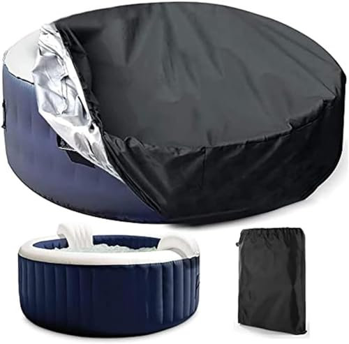 GXQFF Bache Piscine Ronde, Bâche De Protection pour Piscine, Bache A Bulle Piscine Ronde,Bache A Bulle Piscine, Couverture De Piscine,Imperméable, Résistant Aux UV-Noir||160x30cm
