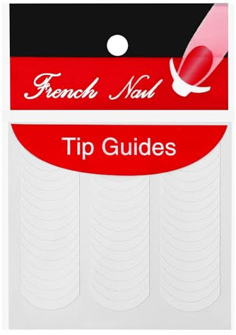12 Blatt French Nails Stempel French Manicure Schablone French Schablonen Nägel French Maniküre Aufkleber Nagel Aufkleber Weiß Nagelfolien Maniküre French Manicure Set Für Maniküre Diy (1 Größe)