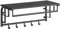 VASAGLE Wandgarderobe mit Ablage, Wandregal, mit 5 abnehmbaren Haken, wandmontiertes Hängeregal mit Hängestange, für Flur, Schlafzimmer und Wohnzimmer, anthrazitgrau-schwarz LCR012B13