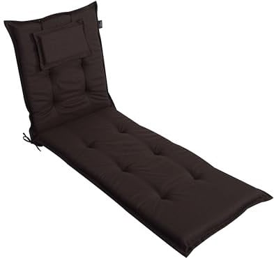 LILENO HOME Sonnenliege Auflage [1er Set - Rollliege] in Chocolate - Gartenliegen Polster für Strandliege (188x60x8cm) MAR