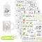 5PCS Rub On Sticker 1PC Schere Schwarz, Weiß und Buntes Wassertransferdruck Sticker, Möbel Glas Holz Rubbing Aufkleber,Transferaufkleber DIY Dekoration Kerzen Tattoo Aufkleber