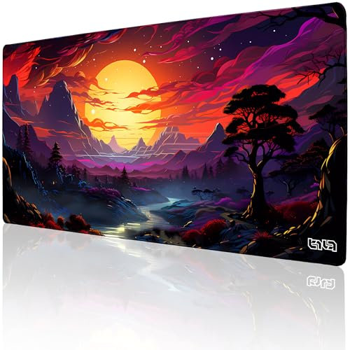 Tilt Schreibtischunterlage 100x50 cm Gaming Mauspad XXL | Rutschfester Mousepad Groß für Schreibtisch und PC Gadgets | Wasserdichter Desk Mat (Idyll)