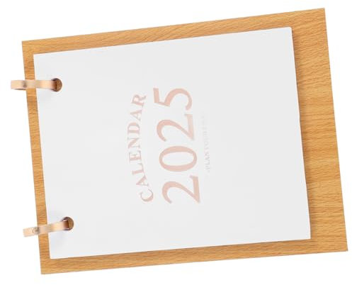 STOBOK Tischkalender Mit Holzrahmen Praktischer -desktop-kalender Für Büro Und Zuhause Und Einfach Zu Für Monatsplanung