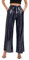 EMOTTOS Damen Glänzend Metallic Hose, Pailletten Weites Bein Hohe Taille Streetwear mit Gummibund, Mode Holographische Farbe Locker Hose mit Taschen für Nachtclub Party, Schwarz, L