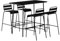 Vente-unique-Garten-Essgruppe hoch: Tisch L. 120 cm + 4 Stühle - Metall - Schwarz - MIRMANDE von MYLIA