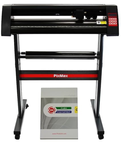 PixMax 72cm Schneideplotter Vinyl Cutter Plotter 720mm Folienschneider Schneide-Plotter Folienplotter inklusive Flexi Starter Software + Gratis 3 x Roland Klingen Schneidemesser