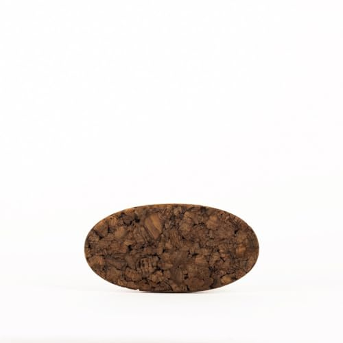 INNA-Glas Untersetzer Presskork MANARA, oval, dunkel, 20x10x1,8cm