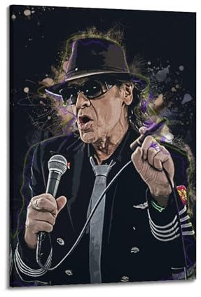 VBHEJRNE Poster, Motiv: Sänger Udo Lindenberg, dekoratives Gemälde, Leinwand, Wandposter und Kunstdruck, moderne Familienschlafzimmer-Dekoration, Poster, 20 x 30 cm