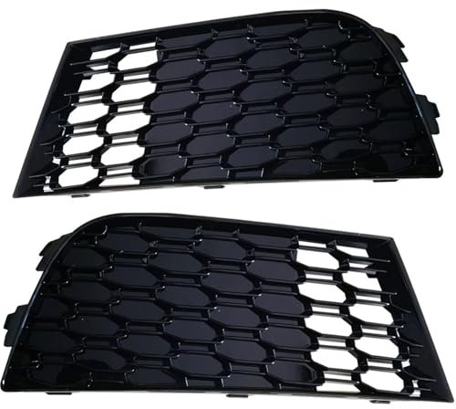 Griglia fendinebbia paraurti anteriore auto compatibile con AUDI A3 8V S-LINE S3 SPORTBACK SEDAN 2017-2019 Copertura fendinebbia a nido d'ape