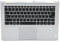 Bognajin Clavier Palmrest pour Ordinateur Portable, Argent avec des Touches Noires, rétro-éclairé pour Une réponse Rapide, durablement la Construction en métal, conçue pour Le Yoga 710 14,