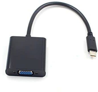 DIYEAH Adaptador USB Vga Conector Macho Compatible Proyectores Negro