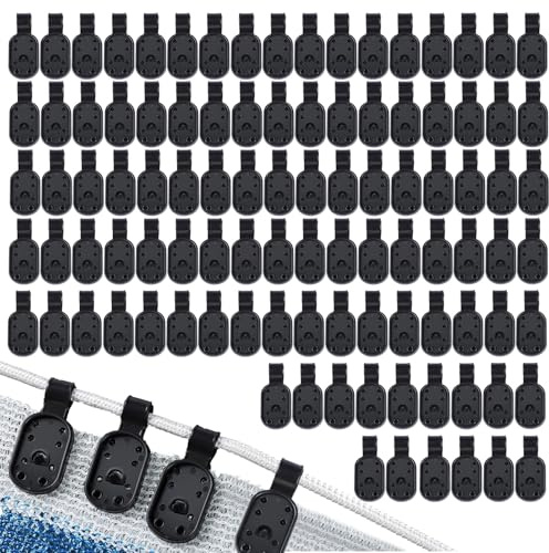 XIAOXIAOYU Sonnenschutz Clips,Befestigungsclips für Vogelschutznetz | 100 Stück Klemmen zum Befestigen von Sonnenschutzgewebe Folien Gartennetzen Markisen und Zelten mit robustem Griff für Gewächshaus