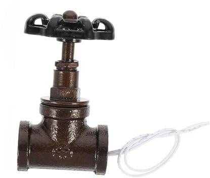 COHEALI Valvola di Arresto Steampunk Vintage per Lampada da Tavolo con Filo Elettrico in Ferro, Facile da Pulire e Installare, Stile Retrò per Decorazione Casa
