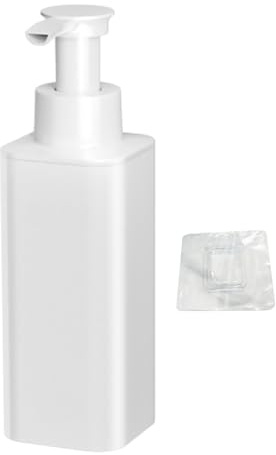 BAFOVY Nachfüllbarer Seifenspender Leerer Seifenspender Pumpflasche für Flüssigseife 380ml Klarer ABS-Kunststoff mit Abnehmbarem Oberteil Wandmontage oder Tischgebrauch (WHITE)