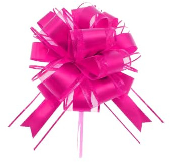 LifgWas Geschenkschleife Rosa Groß(25cm), Geschenkbänder Ziehschleife Rosa,Schmetterlingsknoten Manuell Ziehen, Geschenk Schleife für Verpacken Hochzeit Geburtstag Weihnachten