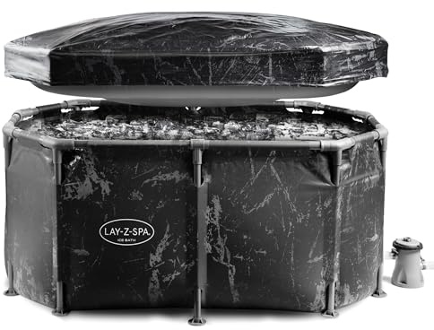 Lay-Z-SPA Glacial Dip Tub - Bañera de Hielo con Cubierta Resistente a la Intemperie y Bomba de Filtro, para Terapia de Agua fría y recuperación de Atletas, 1-2 Personas
