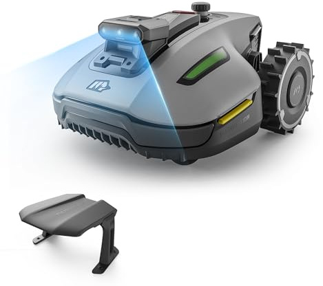 MAMMOTION YUKA mini 2 500 Robot Tagliaerba senza Filo Perimetrale con Garage, Visione AI Tri-Cam, No RTK, Nessuna Perdita di Segnale, DropMow, Mappatura Automatica, Taglio a 500㎡
