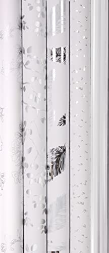 Clairefontaine 211825C - Un rouleau papier cadeau Premium Blanc 2mx70 cm 80g, - Motif aléatoire