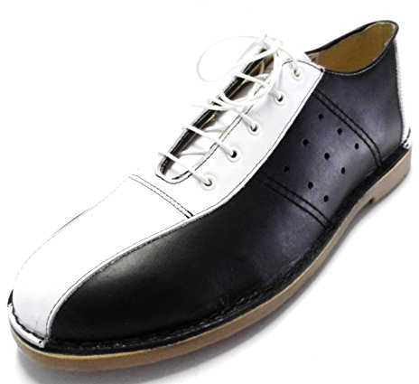 Ikon Men`s Marriot Bowling Shoe (8, Black/White)