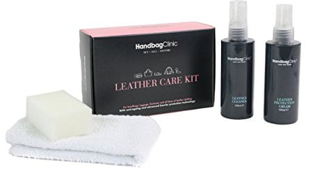 Handbag Clinic Leather Handbag Care Kit for Cleaning & Protecting Luxury Handbags | Specialist Leather Bag Cleaner Spray & Conditioner Protector Cream | Created for Designer Purses & Bags