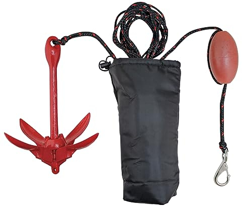 Extreme Max 3006.6548 BoatTector Complete PWC Grapnel Anchor Kit with Rope/Marker Buoy/Storage Bag - 3.5 lb.