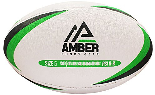 Amber Training Rugby Ball X-Trainer Size 5 Rugby Ball X-Trainer, White, Size 5, EUXTRAINER5