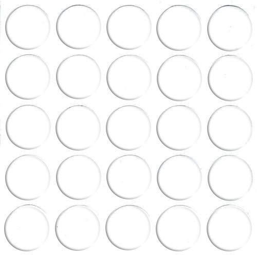 haggiy Selbstklebende Abdeckkappen für Möbel & Böden - Schraubenabdeckung - Rund - Abdeckung für Schrauben & Bohrlöcher - Möbelschutzkappen - Ø14 mm - 25 Stück - Möbelpflaster (Weiß-warm)