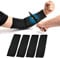 2 pares de protección de brazo negro Kevlar manga resistente al corte resistente a quemaduras anti abrasión seguridad para jardín cocina trabajo agrícola
