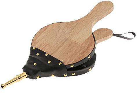 Ntribut - Chimenea Manual Madera para Chimenea, Fuelle Chimenea, Barbacoa, Chimenea, Chimenea y Accesorios (marrón), 02