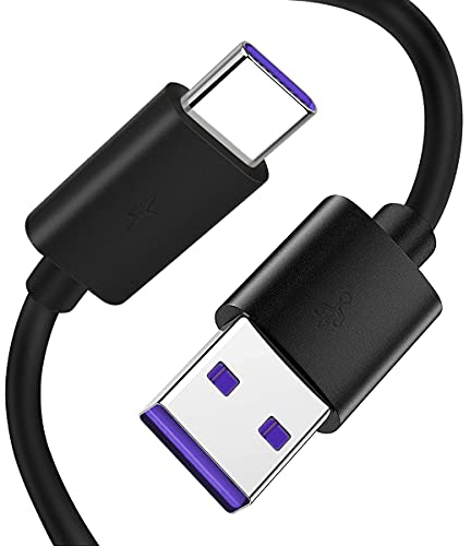 Charger Charging Cable Cord [Type USB-C, 5 ft] Fast Charge for Wireless Bluetooth Speakers Headphone Headset Earphone, and More (Black Purple)