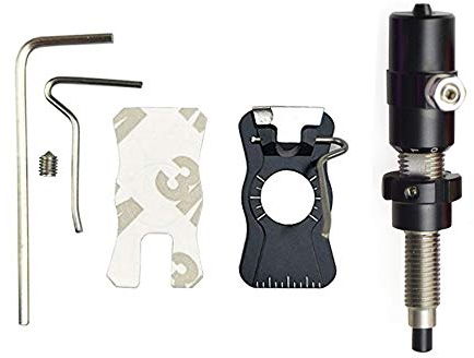 SHARROW Bogenschießen Magnetischer Pfeilauflagen und Cushion Plunger Aluminium Button Plunger Einstellbar RH/LH für Recurvebogen Bogensport Zubehör (Schwarz)
