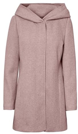 VERO MODA Damen Vmverodona Ls Jacket Noos Parka, Woodrose/Detail:Melange, XS
