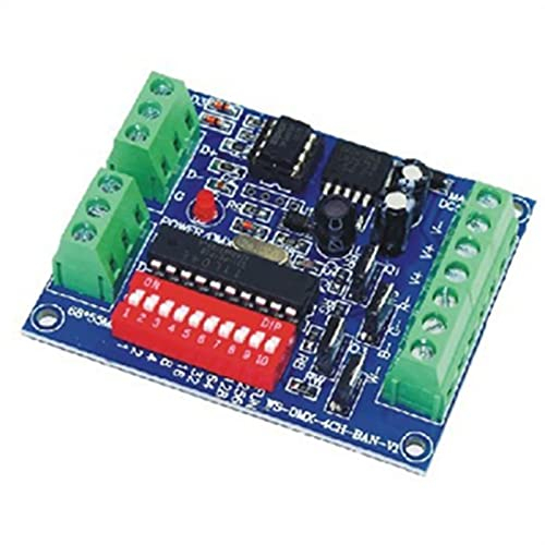 Fyearfly RGBW 4 Kanal DMX Controller, 4-Kanal DMX512 Steuerplatine LED RGBW DMX Decoder Board Controller 20A Max für RGB LED