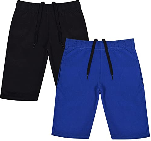 A2Z 4 Kids Boys Cotton Stretch Black Shorts 5-13 Years Casual Summer Cool Lightweight Pants for Indoor Outdoor Occasions Knee Length 13 Years