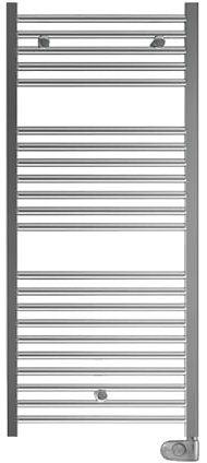 facula - Radiador Toallero Eléctrico Fluido Cromado Electrónico 500w | Fácil manejo | Boost 2h | Temporizador 12/24h