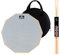EASTROCK Almohadilla de batería de práctica, almohadillas de batería para principiantes de 11.5 pulgadas de doble cara plateadas, tambor de goma con baquetas y bolsa de almacenamiento (11.5 pulgadas,