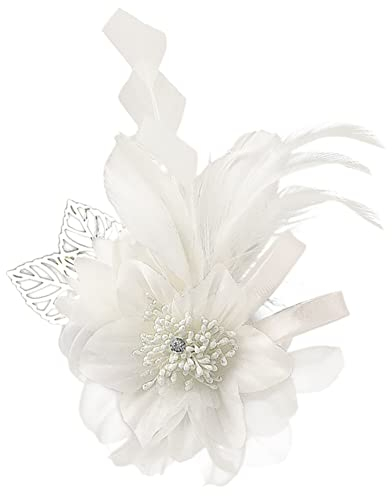 Boutonnière Fleur Délicate,MoreChioce Mariage Hommes Costume Robe Corsage Tissu Fleur Broche Broche bal Banquet Fête Mariage Fleur Accessoires Boutonniere Mariage Fleur,Beige