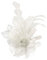 Feder Ansteckblume, MoreChioce Hochzeit Handgefertigte Boutonniere Stoff Blumenbrosche Anstecknadel Brosche Hutfeder Abschlussball Bankett Party Hochzeit Blumenzubehör,Beige