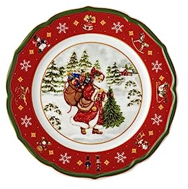 Hutschenreuther Happy Wintertime H. Wintertime - Plato llano (22 cm), color rojo