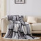 Gracelife Decke für Damen, Sherpa-Überwurfdecke für Couch, Flanell, gemütlich, weich, kariert, Decke für Bett, Fleece, Grau, 203 x 228 cm